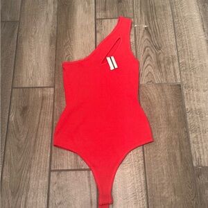Red One-Shoulder One Piece